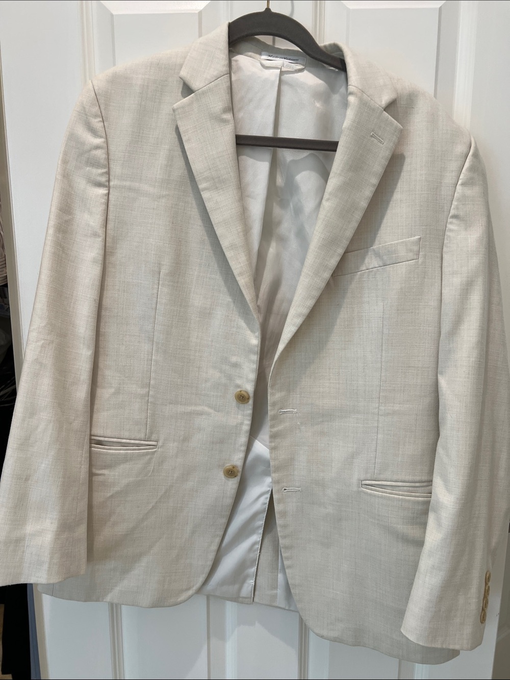 Chaps Light Cream Two-Button Sport Coat